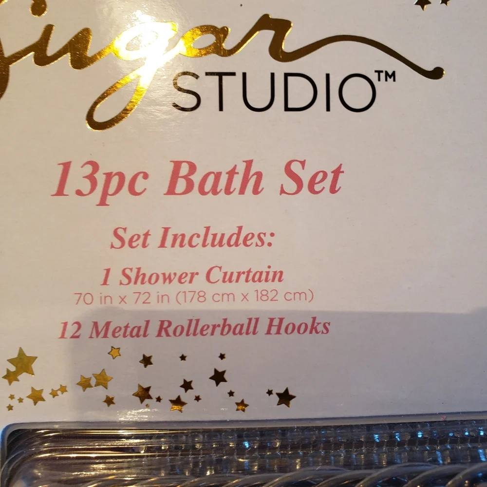 Wine Showrer Curtain With Clear Sets